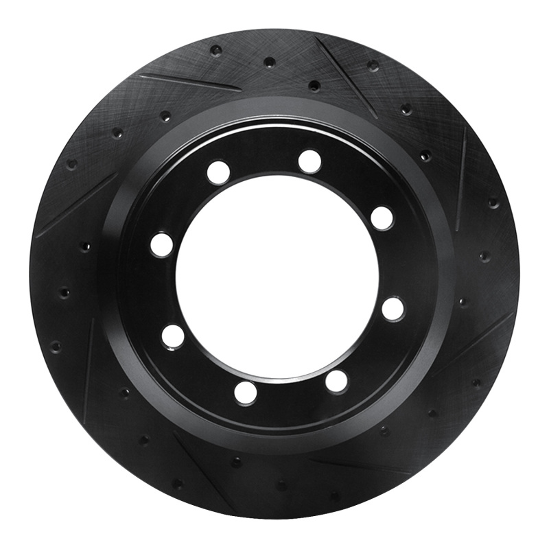 Ford F-350 Super Duty Brake Rotor (1) - Rear Right - R1 Concepts - Drilled & Slotted - Black - `99-`04 Ford F-350 Super Duty Brake Rotor (1) - Rear Right - R1 Concepts - Drilled & Slotted - Black - `99-`04